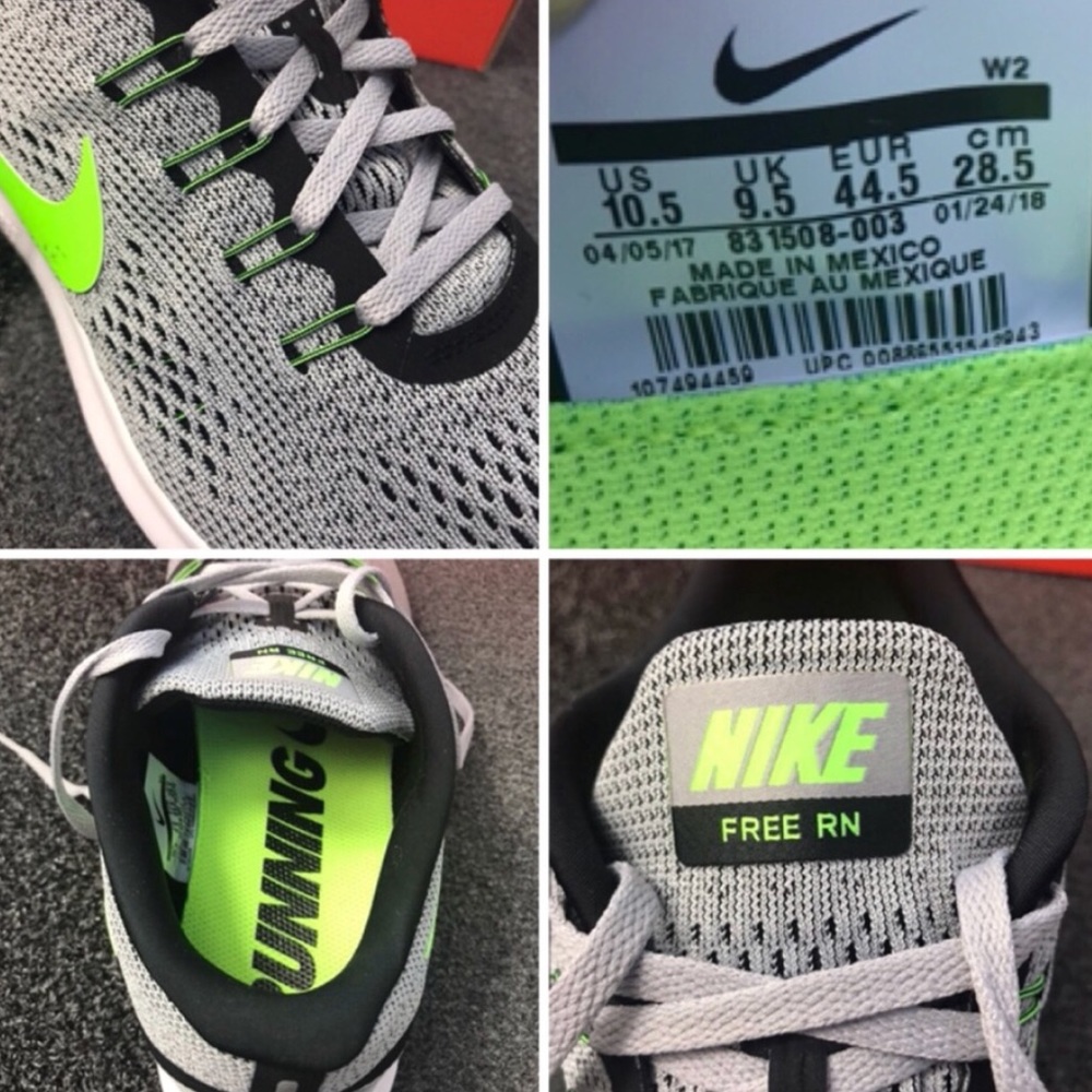 Nike Men's Free Rn Pure Platinum AUTHENTIC - Picture 7 of 7